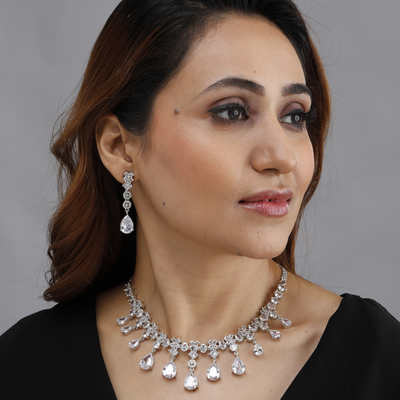 Crystal Teardrop Necklace