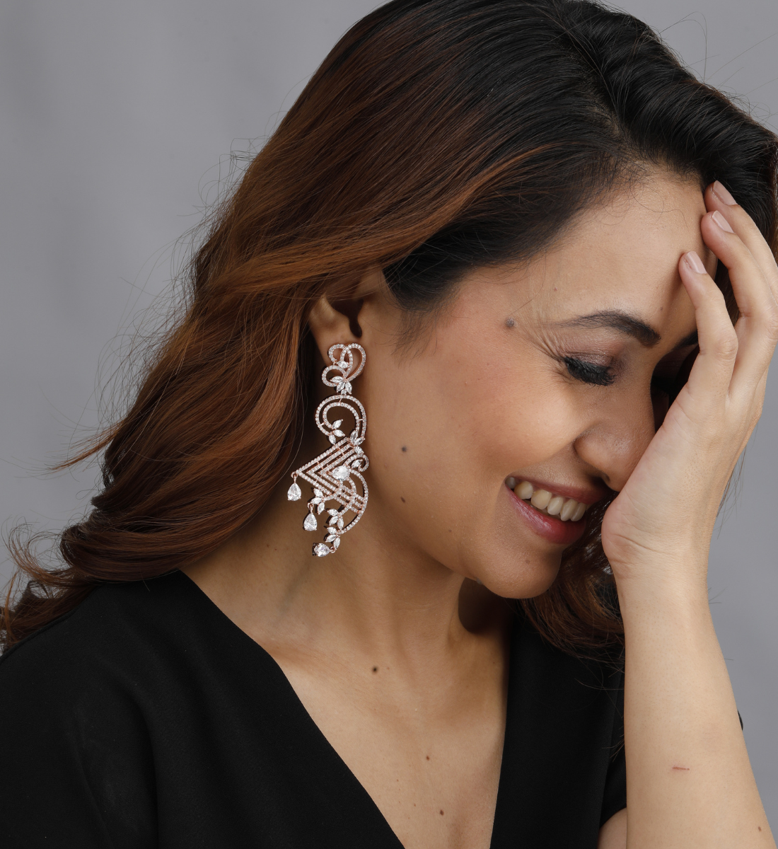 Swirl Rose Gold Earrings