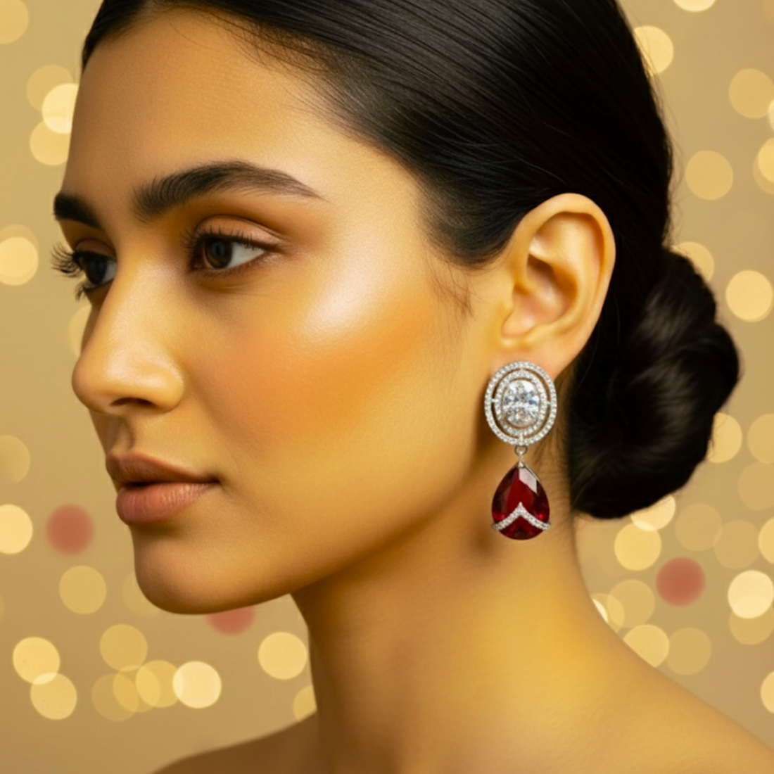 Short Ad Drop Earrings