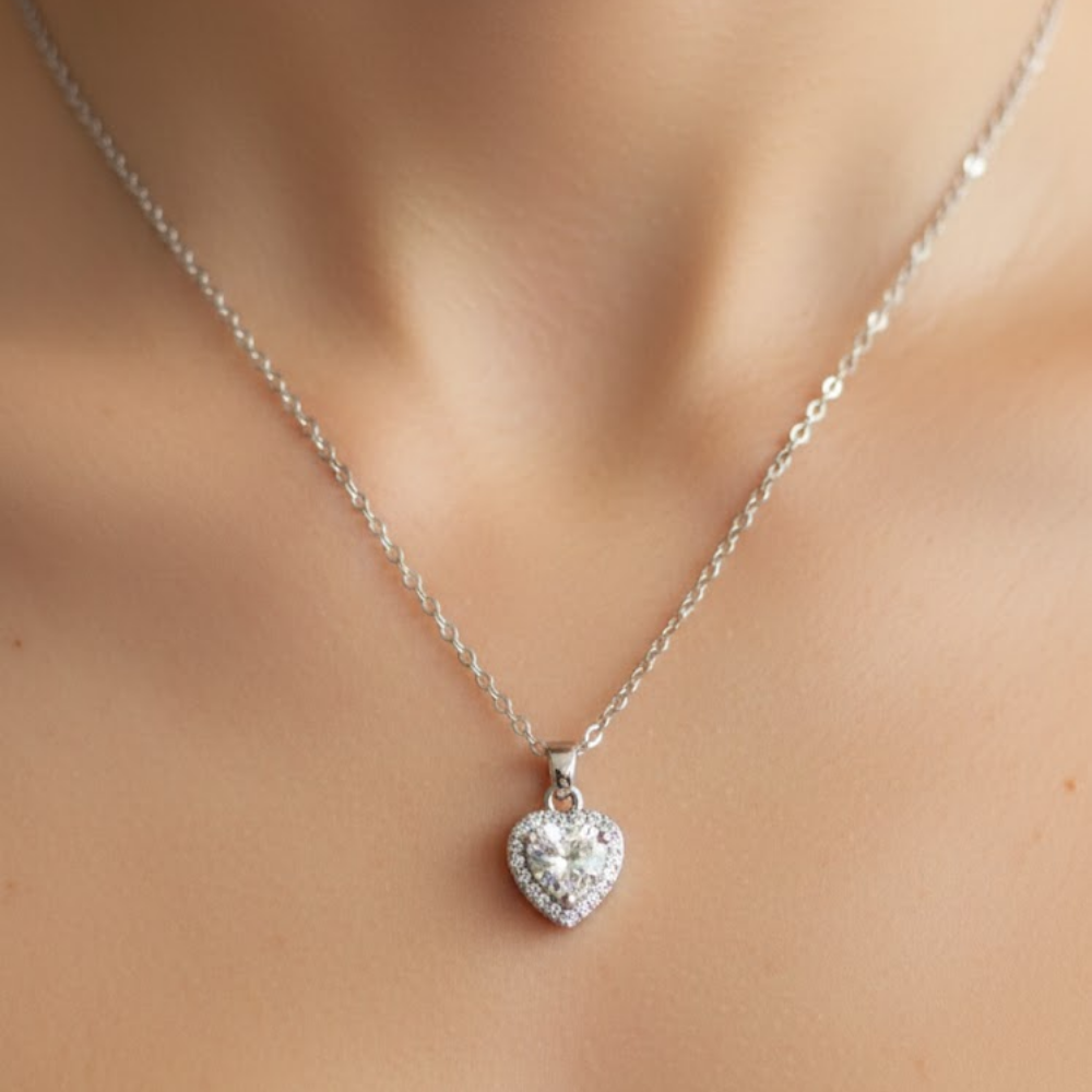 Forever Heart Sparkle Silver Pendant – Included Luxury Gift Box