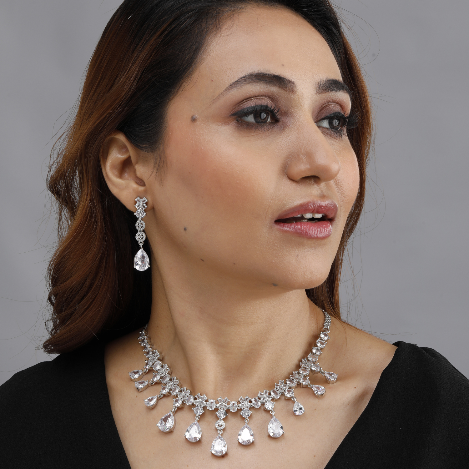 Crystal Teardrop Necklace