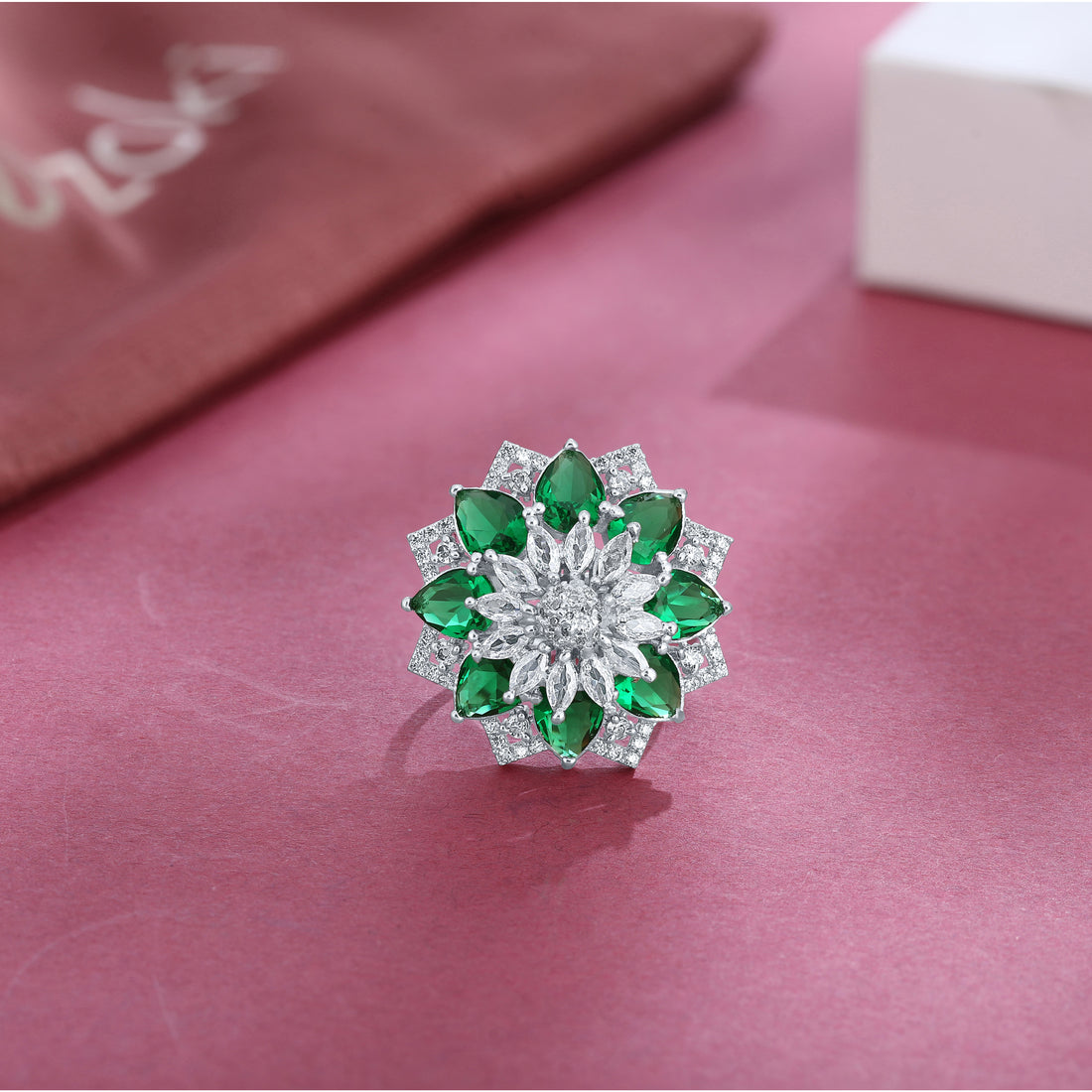 Emerald Bloom Ring