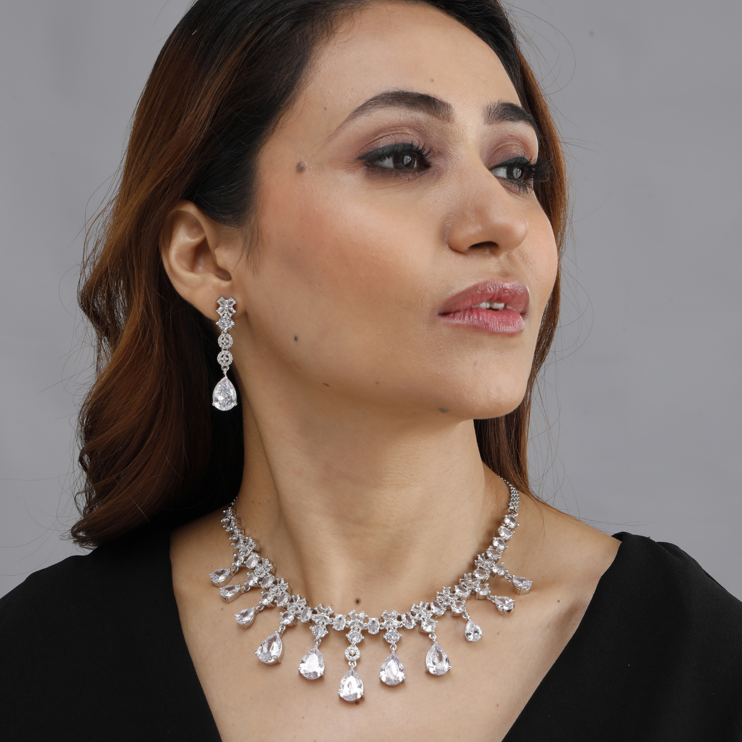 Crystal Teardrop Necklace