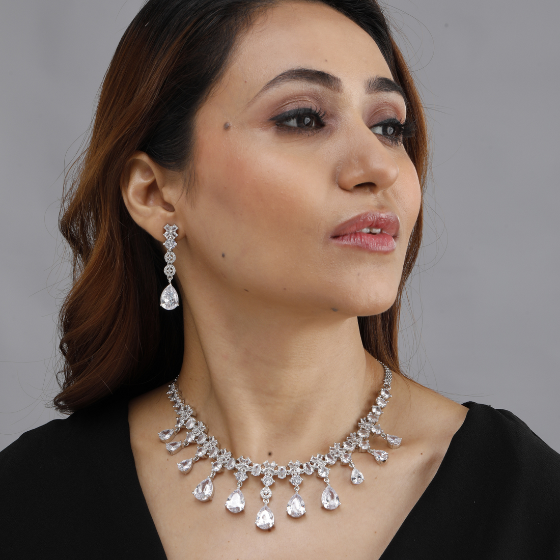 Crystal Teardrop Necklace