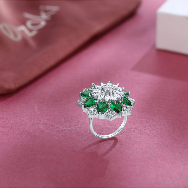 Emerald Bloom Ring