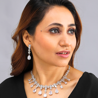 Crystal Teardrop Necklace