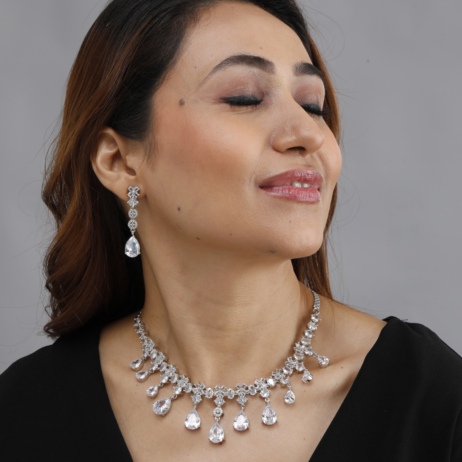 Crystal Teardrop Necklace