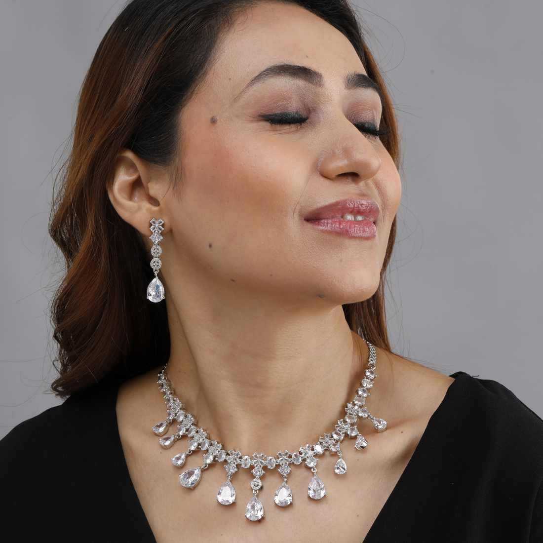 Crystal Teardrop Necklace