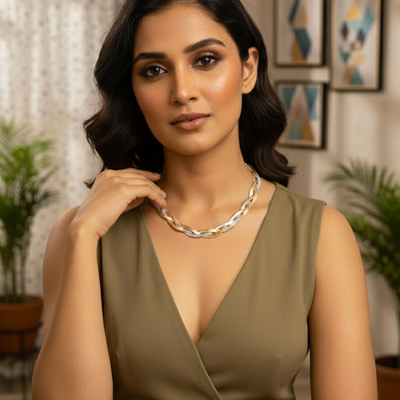 Three Tone Anti-tarnish Triple Layer Chain