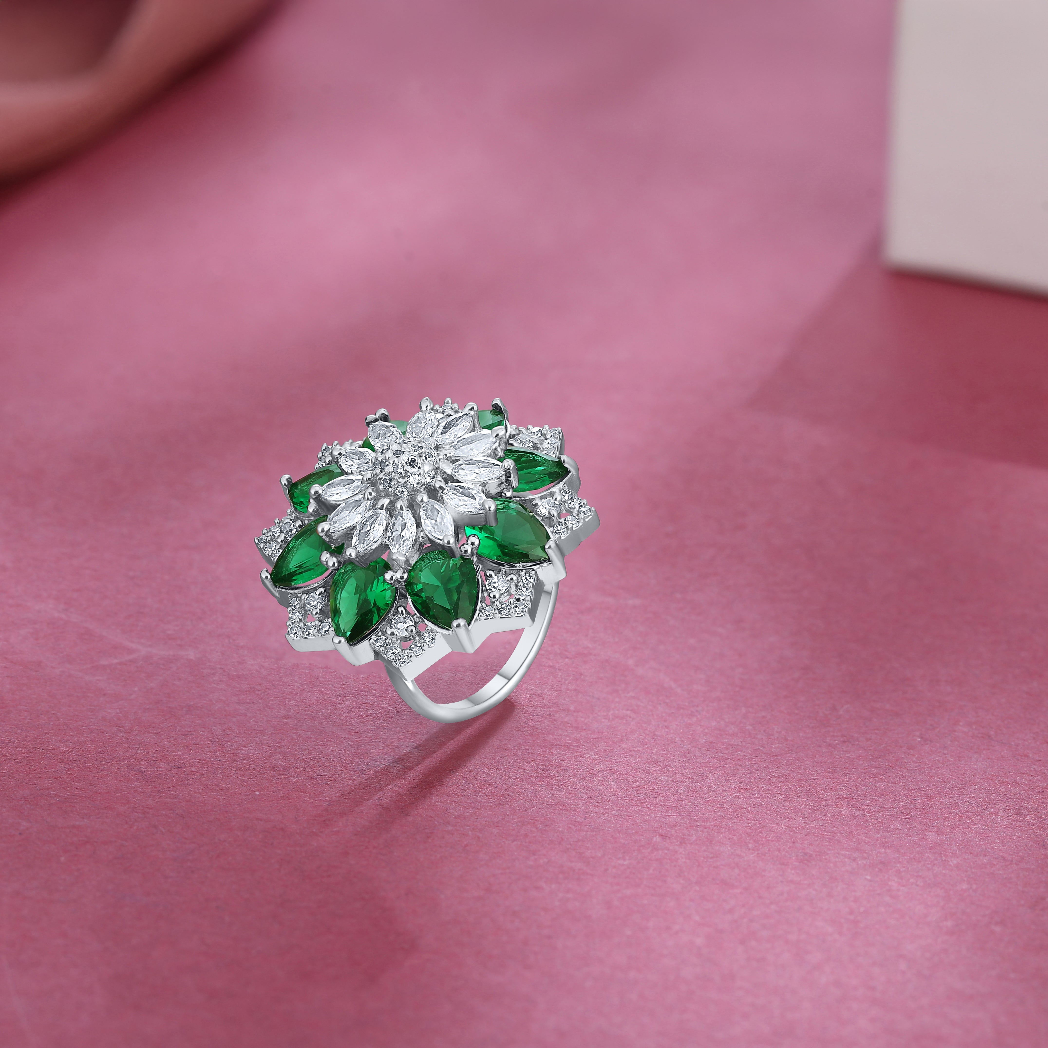 Emerald Bloom Ring