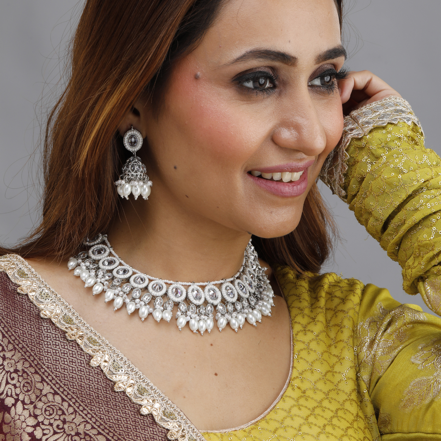 Noor Kundan Pearl Necklace