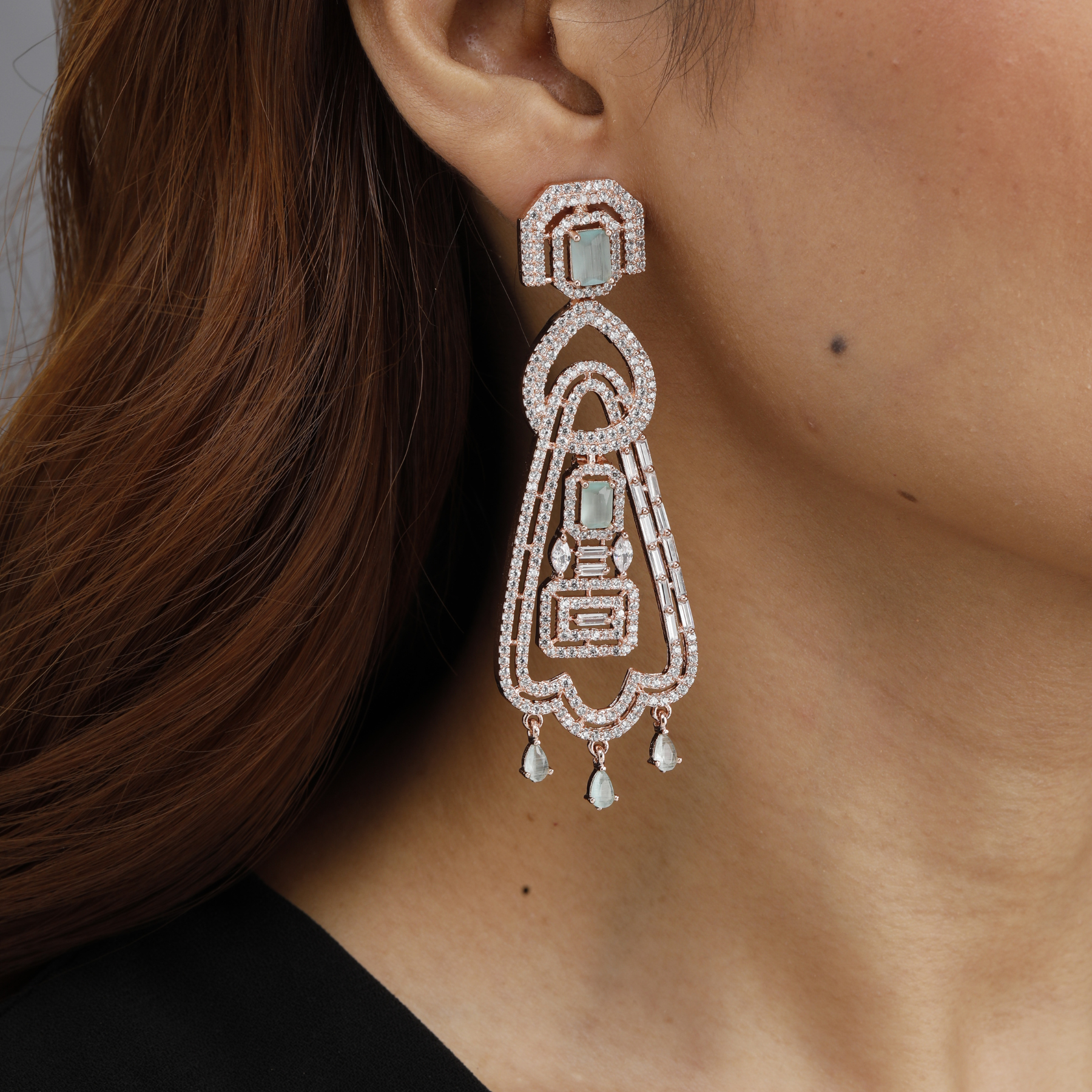 Aquamarine Chandelier Earrings