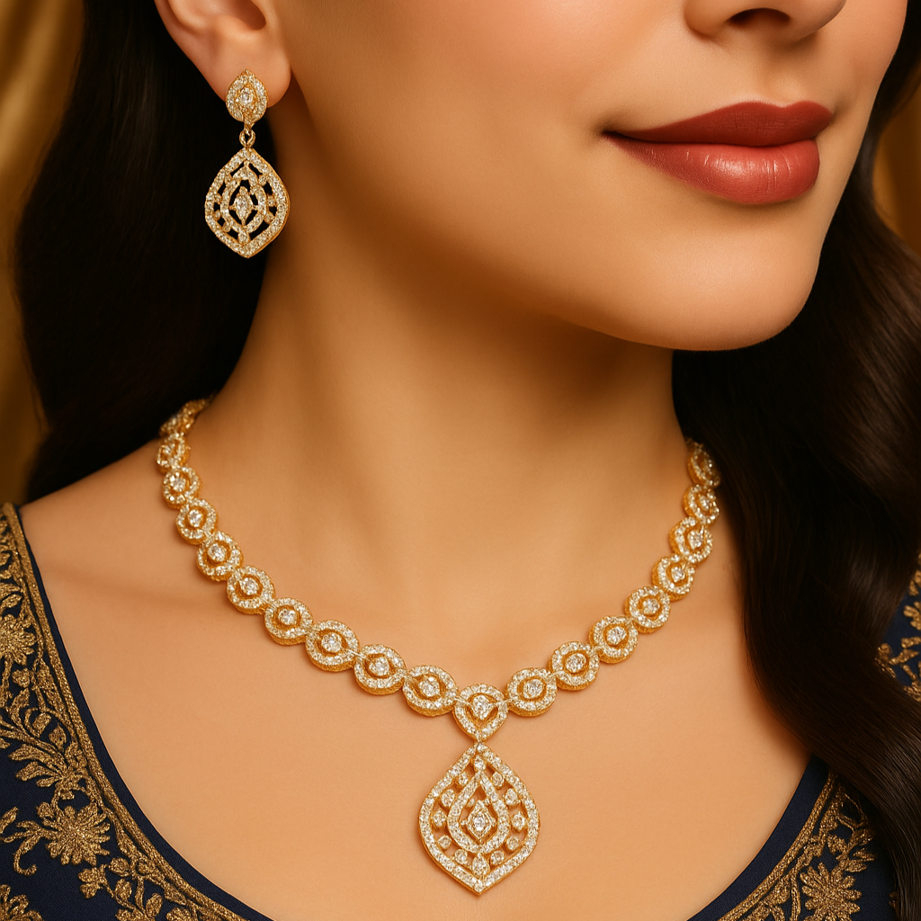 Zohira Luxe CZ Necklace Set