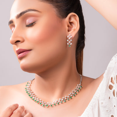Naira Emerald Cubic Zirconia Set