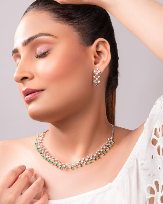 NAIRA EMERALD CUBIC ZIRCONIA SET