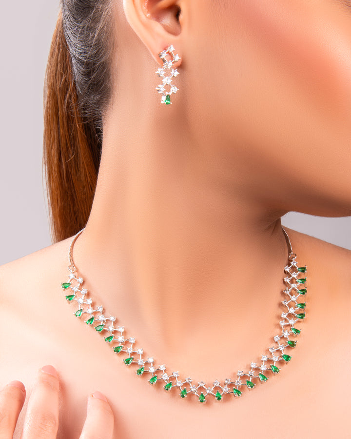 Naira Emerald Cubic Zirconia Set