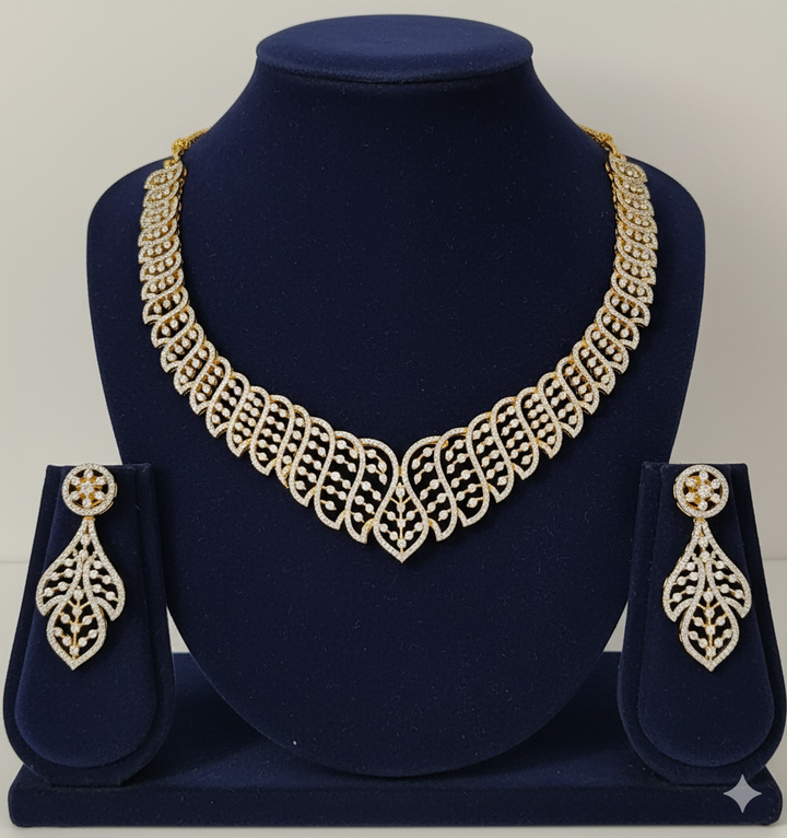 Petals AD Gold Tone Necklace
