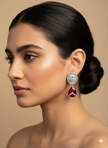 Short AD Drop Earrings