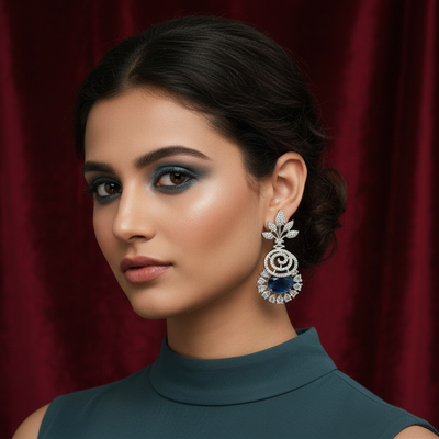 Sapphire AD Cocktail Earrings