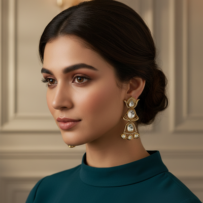 Nazakat Kundan Jhumkas