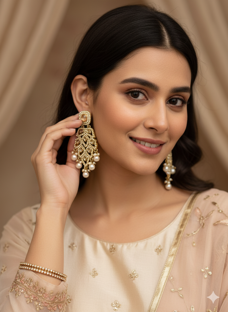 Niharika Multicolor Royal Drop Earring