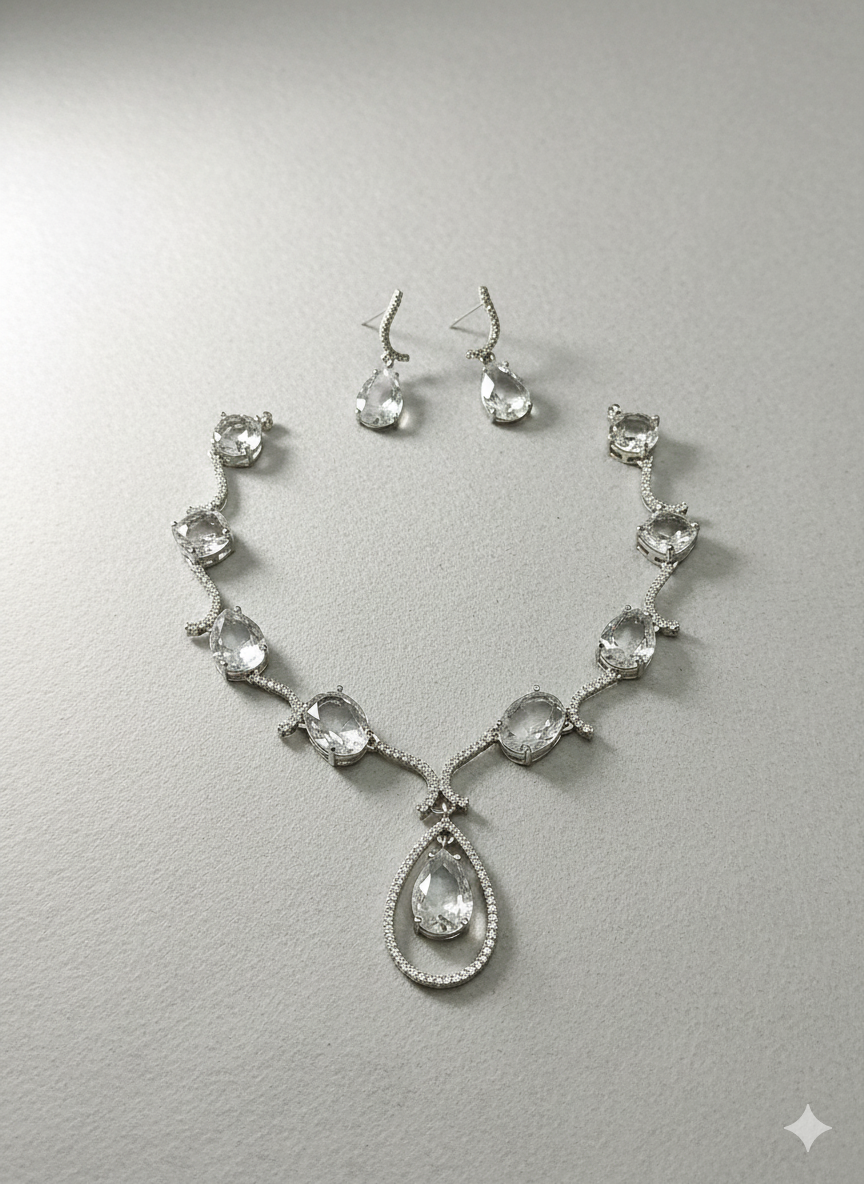 Crystal AD Drop Necklace