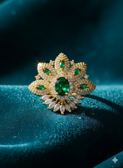 Tiara Emerald Ring