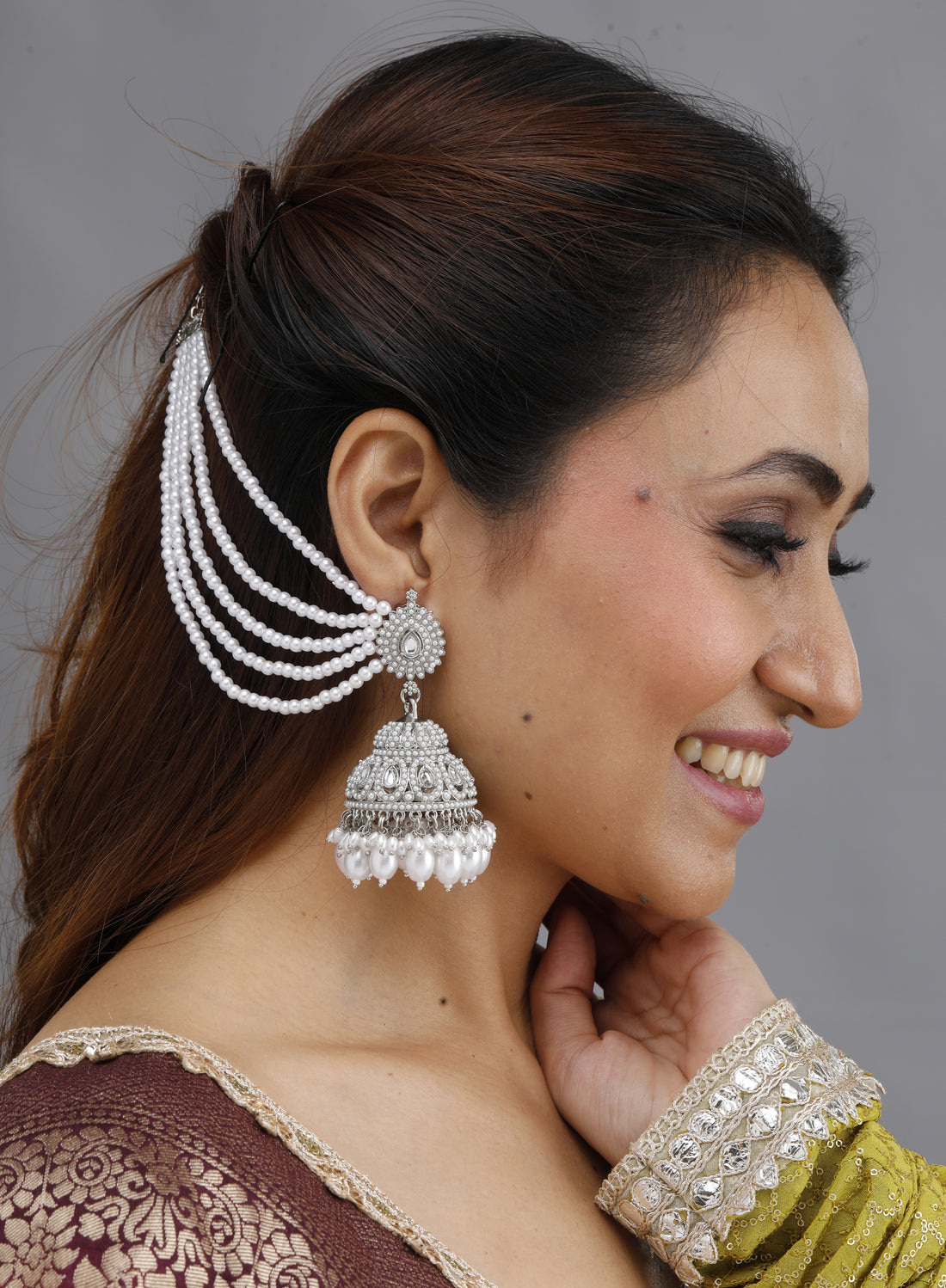 Hera Pearl Earring With Sahare