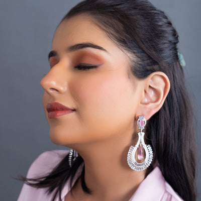 Pink Luxe Teardrop Earrings