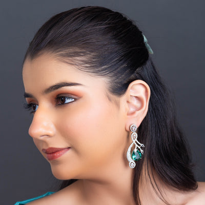 Elara Green Luxe Earrings
