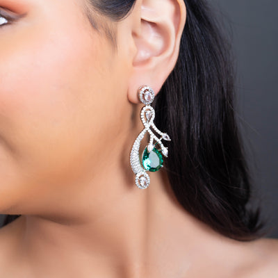 Elara Green Luxe Earrings