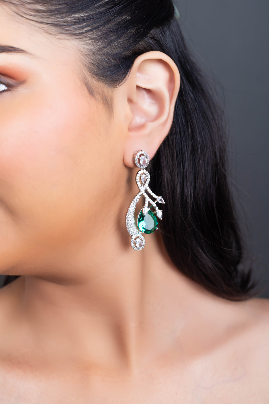 Elara Green Luxe Earrings