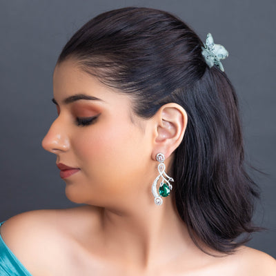 Elara Green Luxe Earrings