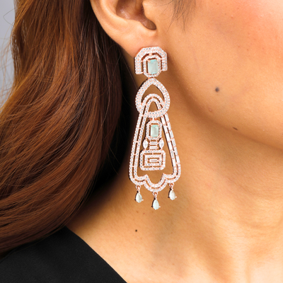 Aquamarine Chandelier Earrings