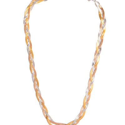 Three Tone Anti-tarnish Triple Layer Chain