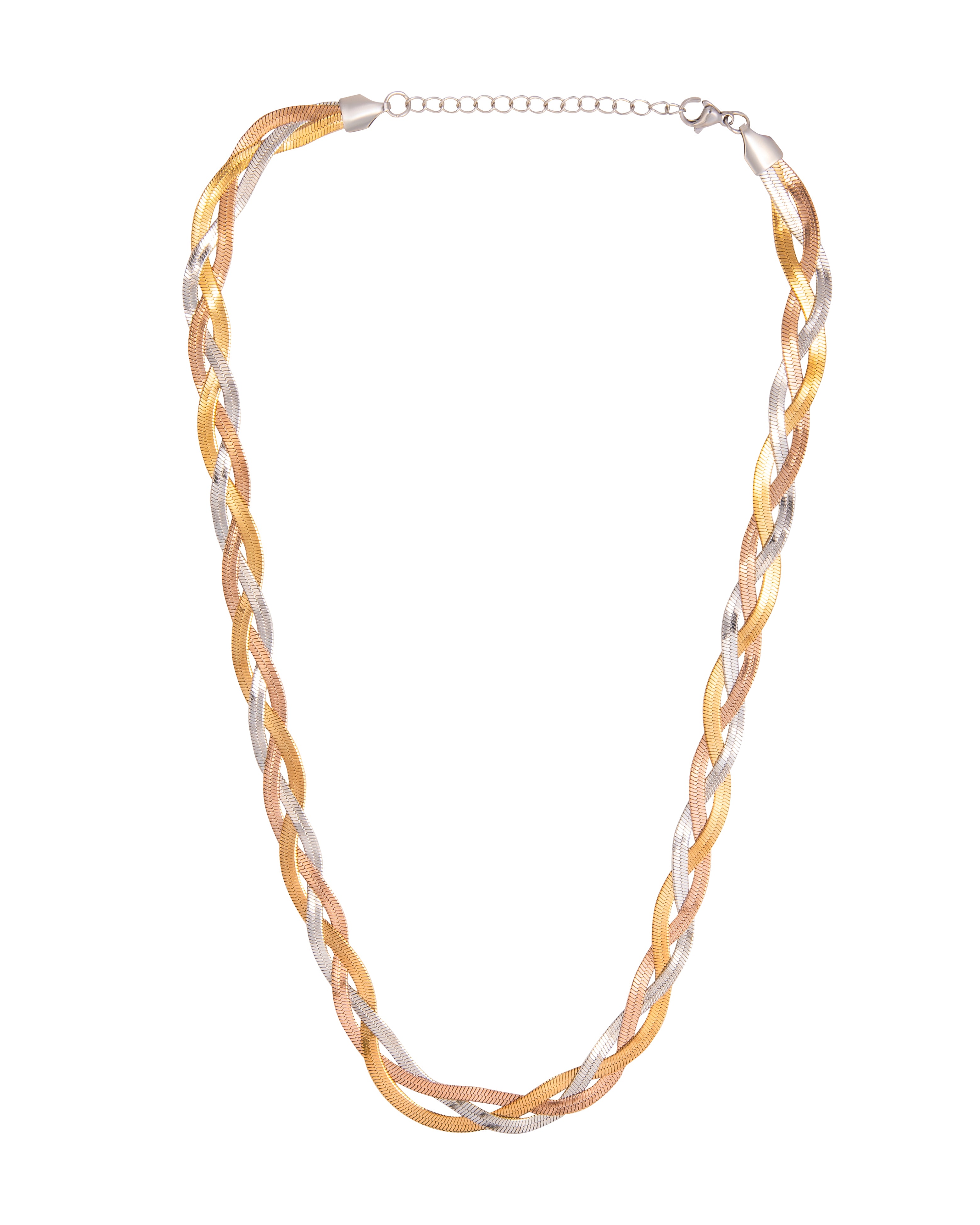 Three Tone Anti-tarnish Triple Layer Chain