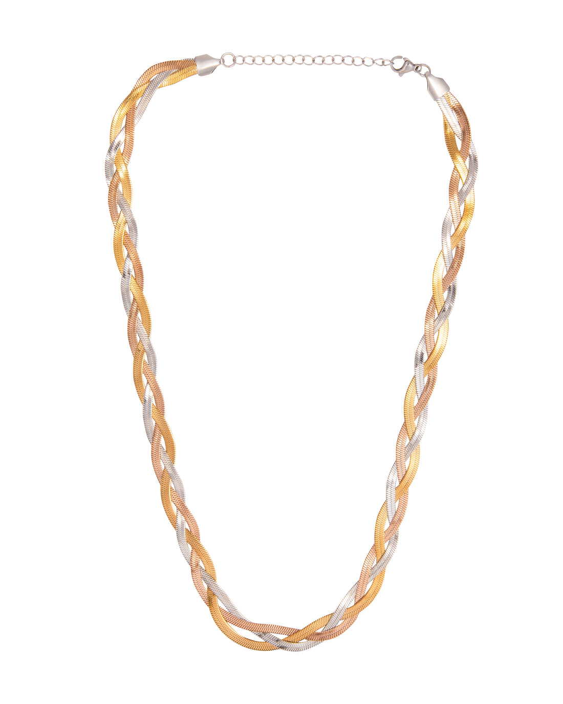Three Tone Anti-tarnish Triple Layer Chain