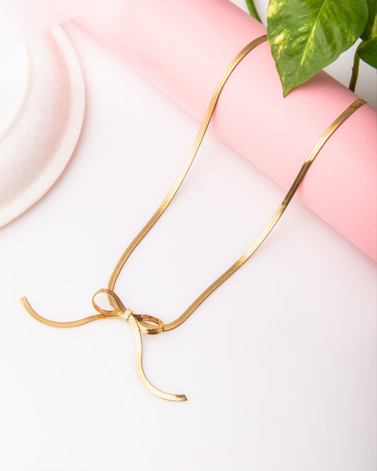 RACHEL ANI-TARNISH BOW CHAIN
