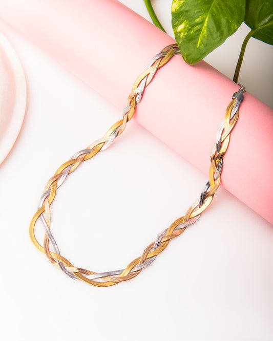 THREE TONE ANTI-TARNISH TRIPLE LAYER CHAIN