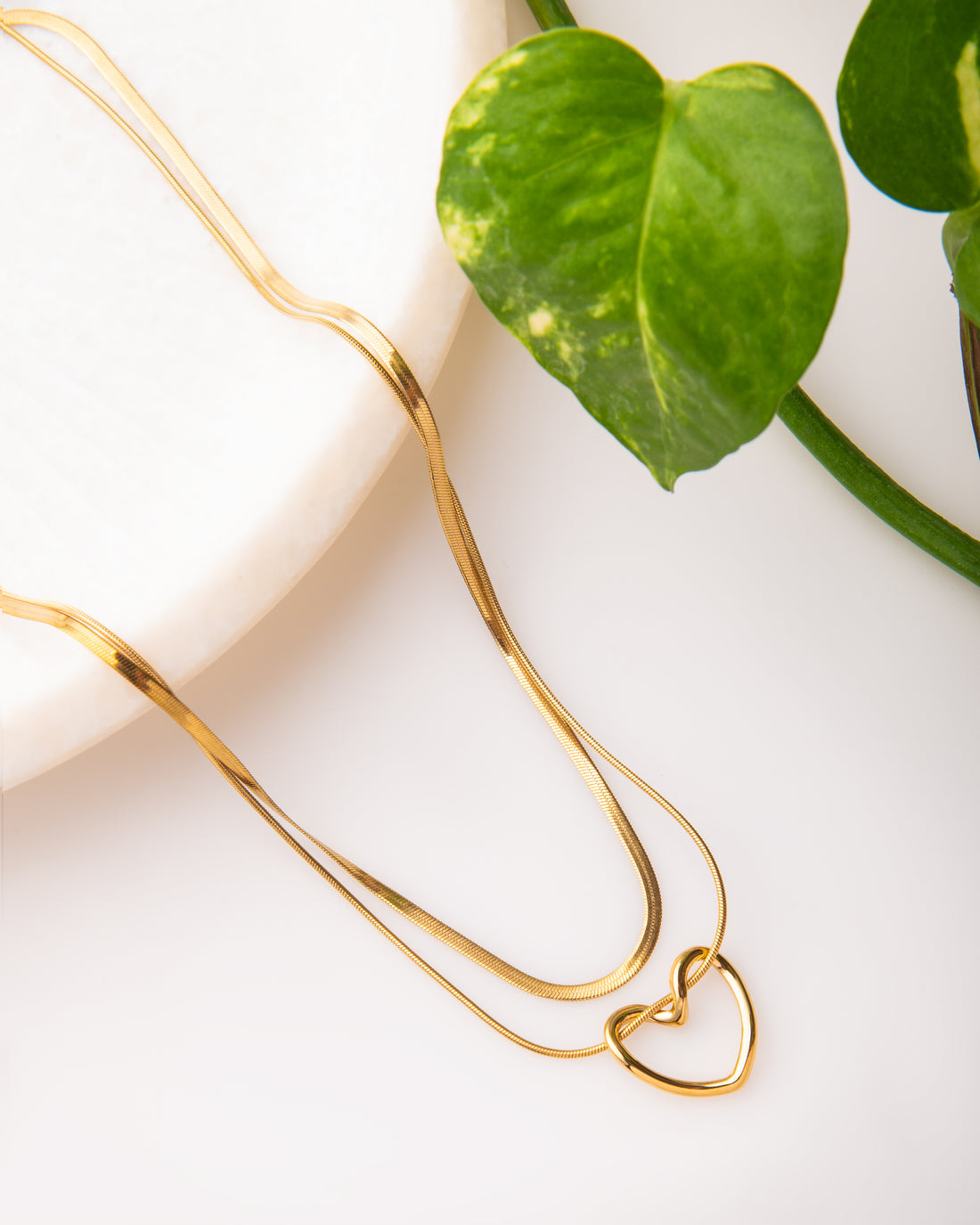 Noah Flat Heart Anti-tarnish Chain