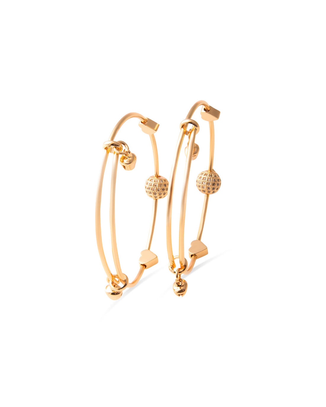 Raha Gold Adjustable Bangle Pair