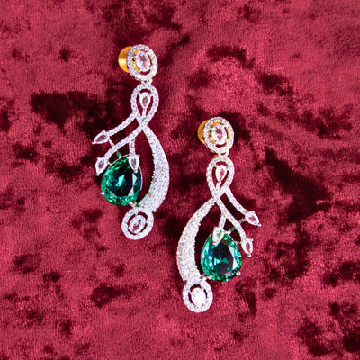 Elara Green Luxe Earrings