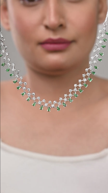 Naira Emerald Cubic Zirconia Set