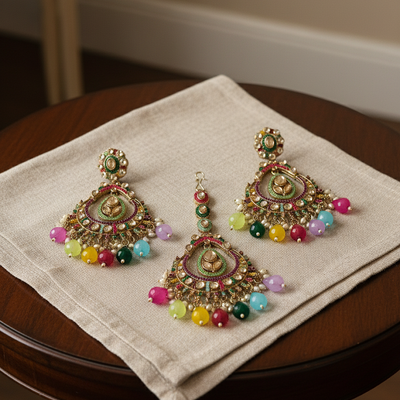 Celestial Earrings and Tika Set