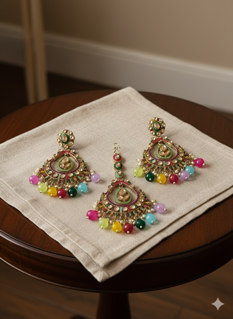 Celestial Earrings and Tika Set