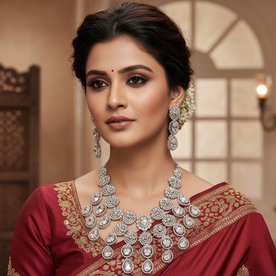 Luxe American Diamond Bridal Set