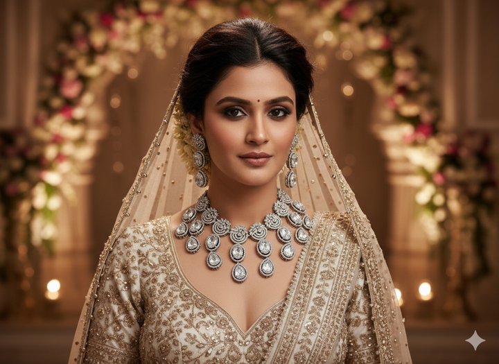 Luxe American Diamond Bridal Set